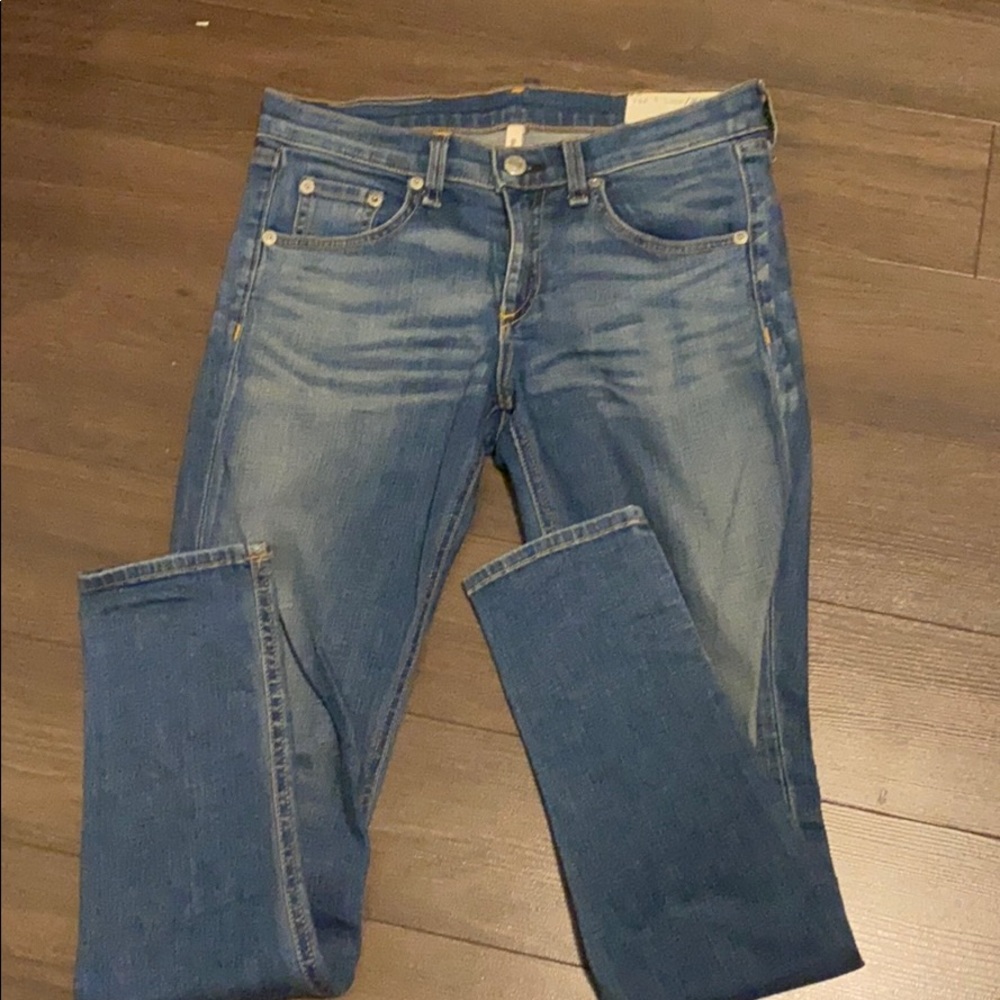 RAG AND BONE MIDRISE SKINNY JEANS